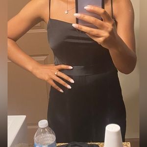 Express Black Satin Jumpsuit XS